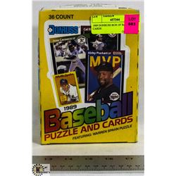 1989 DONRUSS BOX OF BASEBALL CARDS