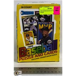 1989 DONRUSS BOX OF BASEBALL CARDS