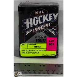 1990 SCORE NHL ROOKIE SET AND 1990-91 UPPERDECK