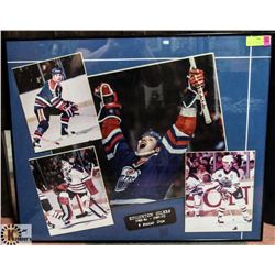 EDMONTON OILERS 5 STANLEY CUP FRAMED PHOTO DISPLAY