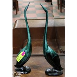 LOT OF 2 BLUE MOUNTAIN POTTERY BIRD ORNAMENTS