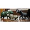 LOT OF 3 AFRICAN ANIMAL SOAP STONE CARVINGS