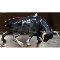 GERMAN PORCELAIN BULL ORNAMENT