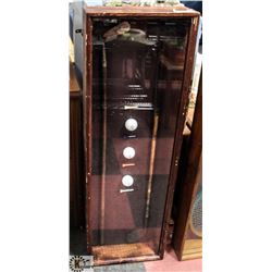 SHADOW BOX OF VINTAGE STYLE GOLF CLUBS