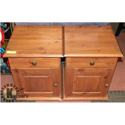 SET OF END TABLES 16" X 16" X 22"