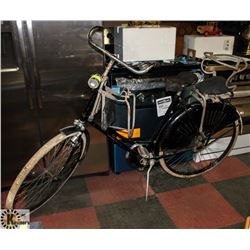 1930S DUTCH BIKE SILVER SEAL WITH EXTRA BIKE SEAT.