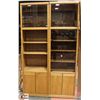 Image 1 : PAIR OF OAK FRONT CABINETS, 22"X17"X76".