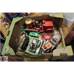 LOT OF STEAM ENGINE AND TIN TOYS