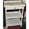 Image 1 : VINTAGE WHITE STAND, 22.5"X15"X32".
