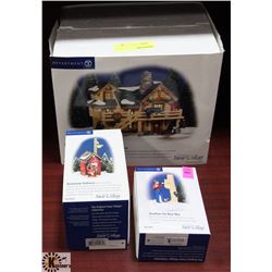 LOT OF 3 DEPARTMENT 56 SNOW VILLAGE ORNAMENTS