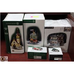 LOT OF 5 DEPARTMENT 56 CHRISTMAS ORNAMENTS