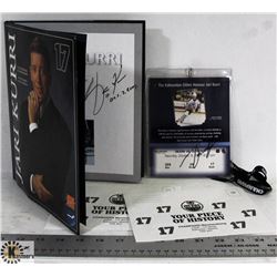 EDMONTON OILERS HONOUR JARI KURRI SIGNED EVENT TAG