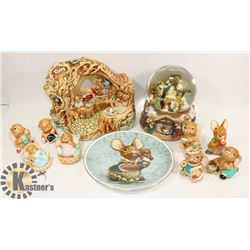 SHELF 5) LARGE LOT OF ASSORTED PENDELFIN ORNAMENTS