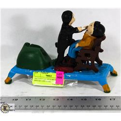 VINTAGE CAST IRON MECHANICAL DENTIST COIN BANK.