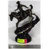 Image 1 : HORSE AND RIDER STATUE ON BASE.