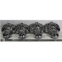 SET OF 4 CHROME LEGS WITH BALL AND CLAW FEET