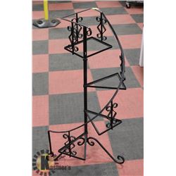 BLACK METAL STAIRCASE STYLE 4-PLANT PLANT