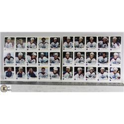 1986-87 UNCUT EDMONTON OILERS RED ROOSTER 30 CARD