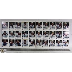 1986-87 UNCUT EDMONTON OILERS RED ROOSTER 30 CARD