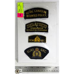 4 DECADES OF VINTAGE RCMP SHOULDER PATCHES