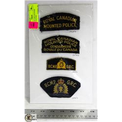 4 DECADES OF VINTAGE RCMP SHOULDER PATCHES