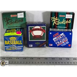 LOT OF 5 VARIOUS 1988-90 BASEBALL CARD SETS INCL