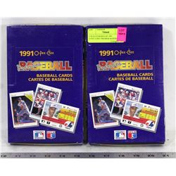 2 SEALED BOXES OF 1991 O-PEE-CHEE PREMIER BASEBALL