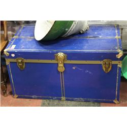 BLUE METAL STORAGE TRUNK