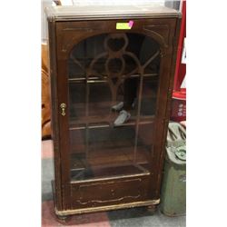 CURIO CABINET, 24"X12.5"X46".