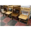Image 1 : LOT OF FOUR WOOD FOLDING CHAIRS