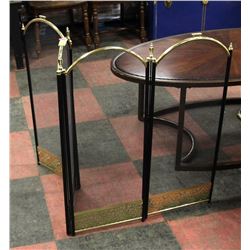 BRASS ACCENT FIREPLACE SCREEN