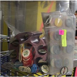 LOT OF JELLO COINS WITH HOLDER.