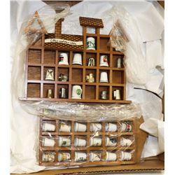 PORCELAIN THIMBLE COLLECTION W/HOLDERS