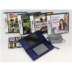 NINTENDO DS W/ 16 GAMES, CHARGER, WORKS