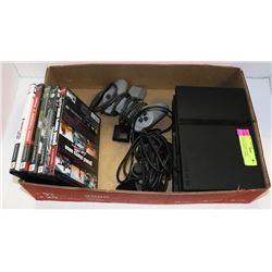 LOT OF 3 PLAYSTATION 2 CONSOLES WITH 5 GAMES,