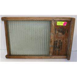 ANTIQUE WESTERN BROOM WASHBOARD