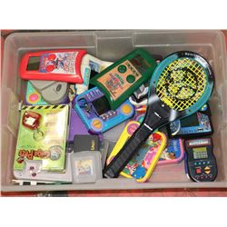 TUB OF ASSORTED HANDHELD ELECTRONICS GAMES