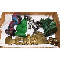 BOX W/ SOLID BRASS BUDDHA, SOLID BRASS