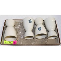 4 RCAF DOUBLE EGG CUPS.
