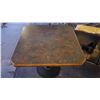 LOT OF FOUR 34" X 34" VENEER TOP RESTAURANT TABLES