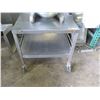 Image 2 : Rolling Stainless Steel Utility Table w/ Undershelf 27"W x 32"D x 26.5"H