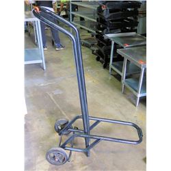 Black Metal Upright Mixing Bowl Hand Truck Dolly