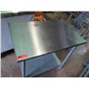 Image 2 : Stainless Steel Utility Table w/ Undershelf 3’W x 2"D x 35”H
