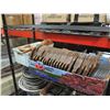 Image 2 : Black 5-Tier Metal Wire Shelf w/ Contents - Plates, Metal Bowls, Wood Utensils, etc