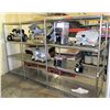 Image 1 : Stainless 3-Section 3-Tier Storage Shelf w/ Metal Open Racks