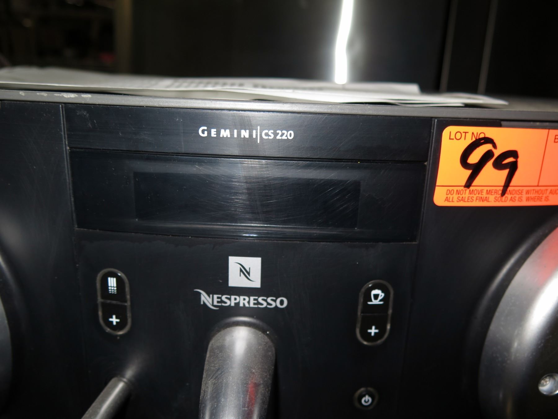 Nespresso Gemini CS220 Pro Commercial Double Expresso Maker
