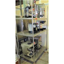 Rolling Stainless Steel 3-Tier Shelving Unit w/ Adjustable  Shelves (contents not included)