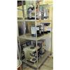 Image 1 : Rolling Stainless Steel 3-Tier Shelving Unit w/ Adjustable  Shelves (contents not included)