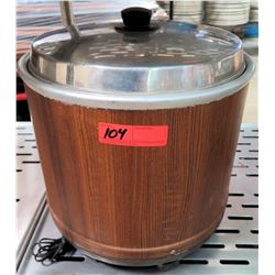 NV-25 Wood Grain Pattern Electric Rice Cooker AC100V-47W