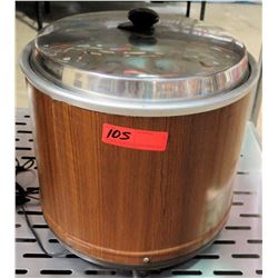 NV-25 Wood Grain Pattern Electric Rice Cooker AC100V-47W